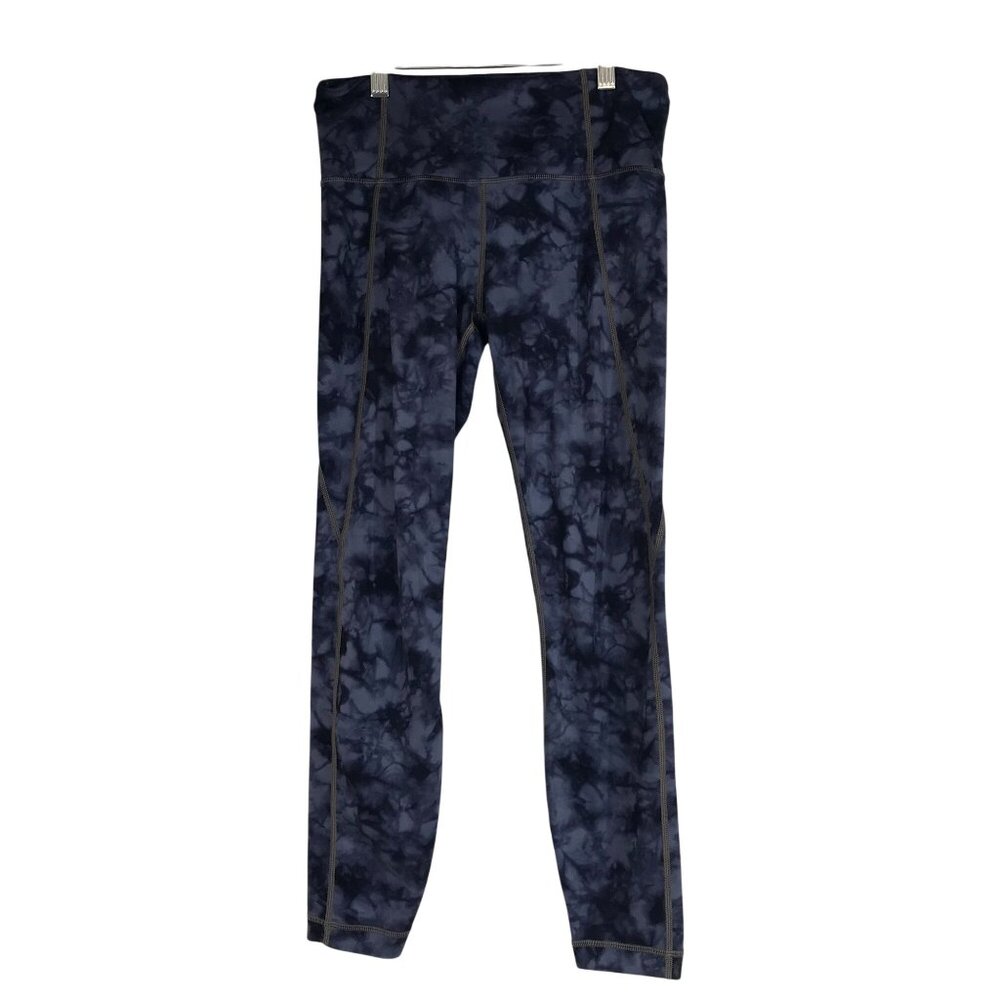 ATHLETA- WOMEN'S SMALL- BLUE TIE DYE ACTIVEWEAR LEGGINGS PANTS